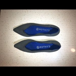 Rothy’s flats “the point” cloud grey size 8